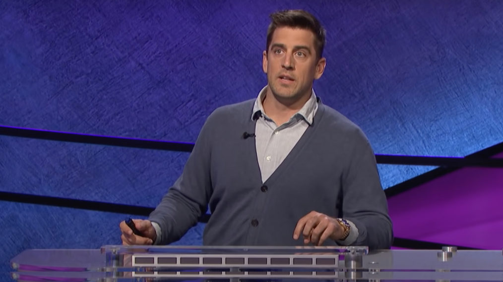 Aaron Rodgers as a contestant on Celebrity Jeopardy