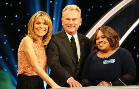 Celebrity Wheel of Fortune - Vanna White, Pat Sajak, and Chandra Wilson