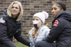 Kara Killmer as Sylvie Brett and Adriyan Rae as Gianna Mackey in Chicago Fire - Season 9