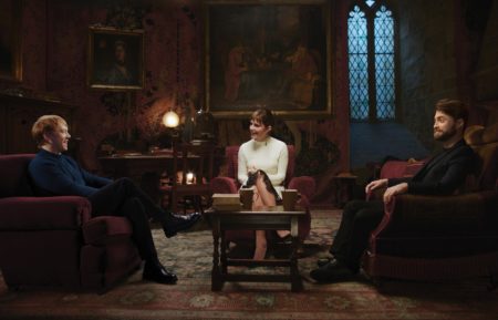 Harry Potter 20th Anniversary Return to Hogwarts Rupert Grint, Emma Watson, and Daniel Radcliffe