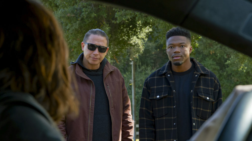 Erik Palladino (CIA Officer Vostanik Sabatino) and Caleb Castille (Special Agent Devin Rountree) - NCIS LA Season 12 Episode 8