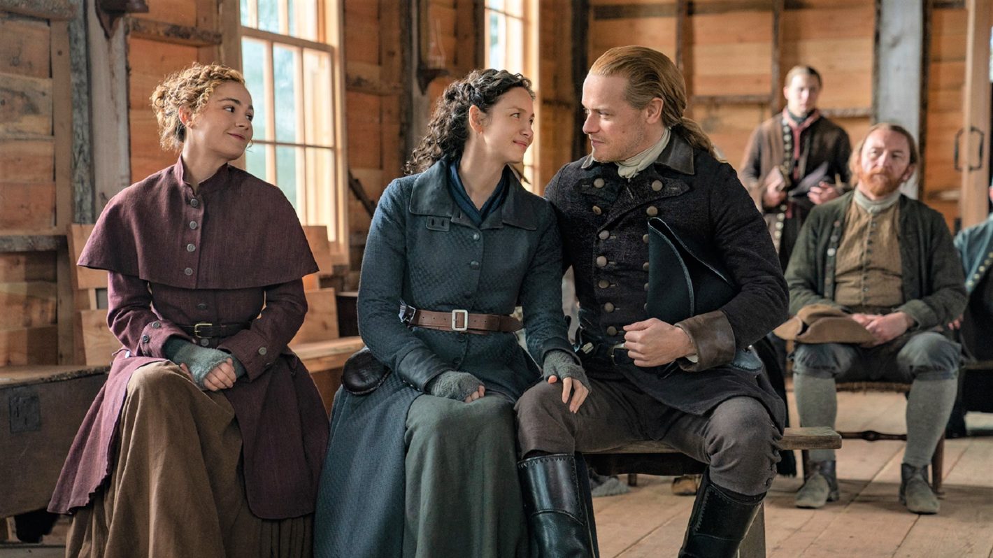 Outlander Season 6 Sophie Skelton Caitriona Balfe and Sam Heughan