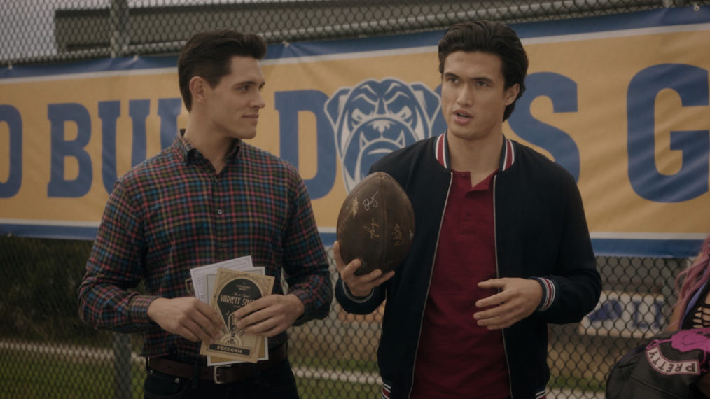 Casey Cott as Kevin Keller and Charles Melton as Reggie Mantle in Riverdale - Season 5 Episode 3 - 'Chapter Seventy-Nine: Graduation'