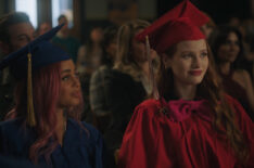 Vanessa Morgan as Toni Topaz and Madelaine Petsch - Toni Cheryl Graduation Riverdale - Season 5 Episode 3