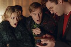 Meredith Hagner as Portia, John Early as Elliott, John Reynolds as Drew in Search Party - Season 4