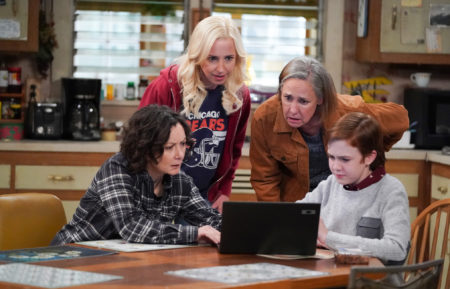 The Conners - Sara Gilbert, Lecy Goranson, Laurie Metcalf, Ames McNamara