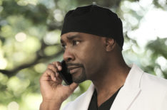 Morris Chestnut as Barrett Cain on the phone in The Resident Season 4 Premiere