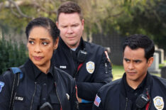 Gina Torres, Jim Parrack, and Julian Works as Tommy, Judd, and Mateo in the Season 2 Episode 7 of 911: Lone Star - 'Displaced'