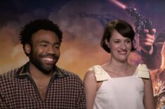 Donald Glover and Phoebe Waller-Bridge in Solo Star Wars