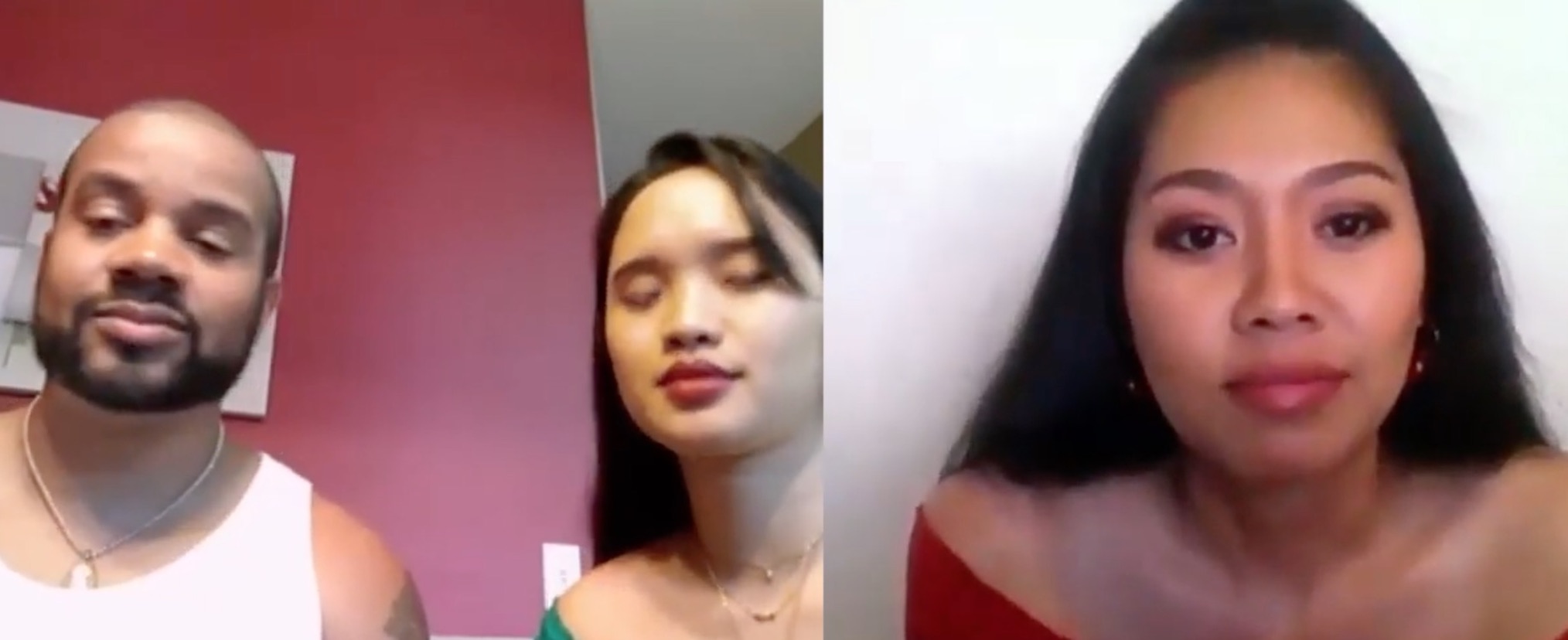 Tarik, Hazel, and Minty on FaceTime, 90 Day Fiancé 