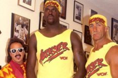 Jimmy Hart, Shaquille O'Neal, and Hulk Hogan