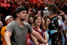 Stephen Amell in the audience at WWE