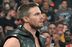 Stephen Amell enters the ring at SummerSlam