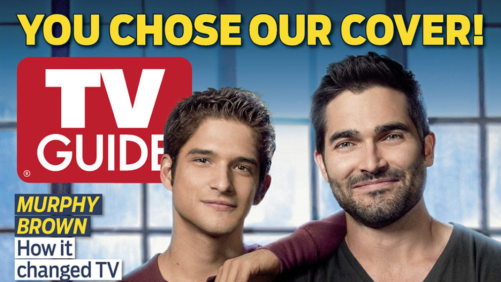 Tyler Posey and Tyler Hoechlin on the December 2013 cover of TV Guide Magazine