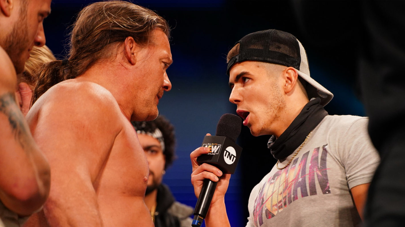 Sammy Guevara confronts Chris Jericho on AEW Dynamite. 