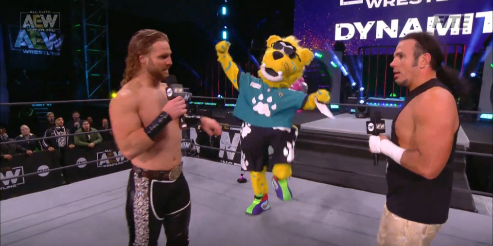 Hangman Adam Page and Matt Hardy on AEW Dynamite