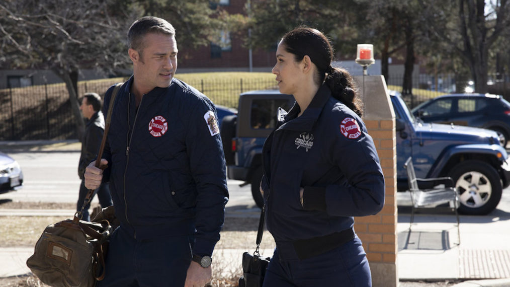 Taylor Kinney and Miranda Rae Mayo Chicago Fire - Severide and Stella - Season 8