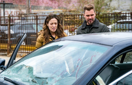 Marina Squerciati and Patrick John Flueger as Burgess and Ruzek in Chicago PD - Season 8