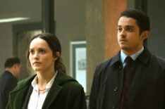 Rebecca Breeds as Clarice Starling and Lucca de Oliveira as Tomas Esquivel in Clarice