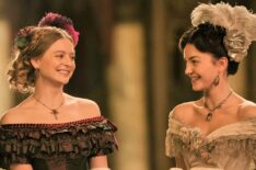 Anna Baryshnikov and Ella Hunt in Dickinson - - Season 2