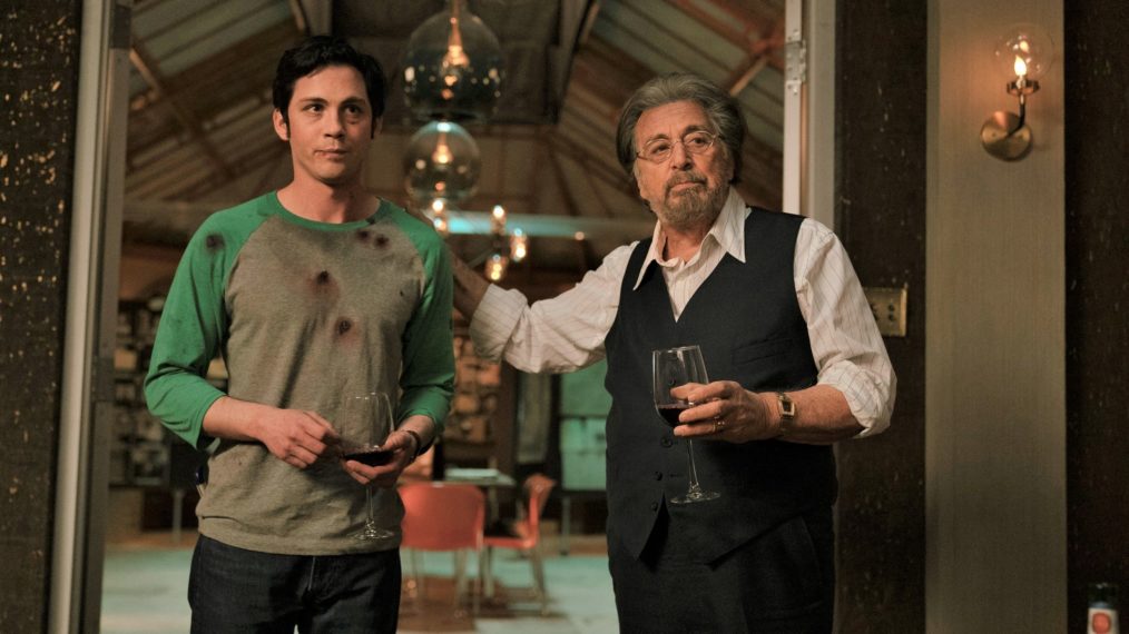 Logan Lerman and Al Pacino in Hunters - Season 1