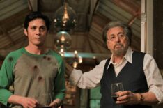 Logan Lerman and Al Pacino in Hunters - Season 1