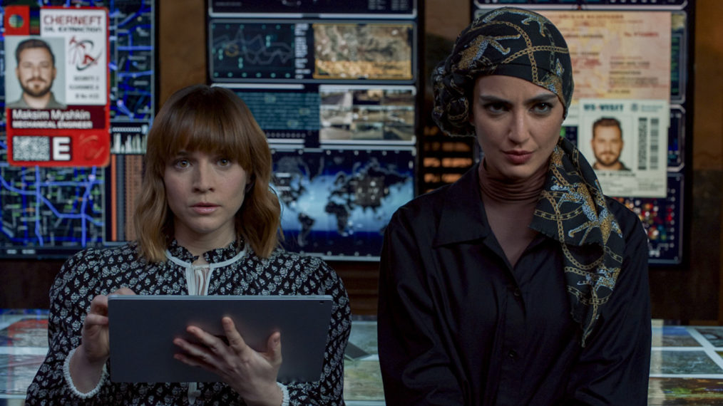 Renée Felice Smith (Intelligence Analyst Nell Jones) and Medalion Rahimi (Special Agent Fatima Namazi) - NCIS Los Angeles