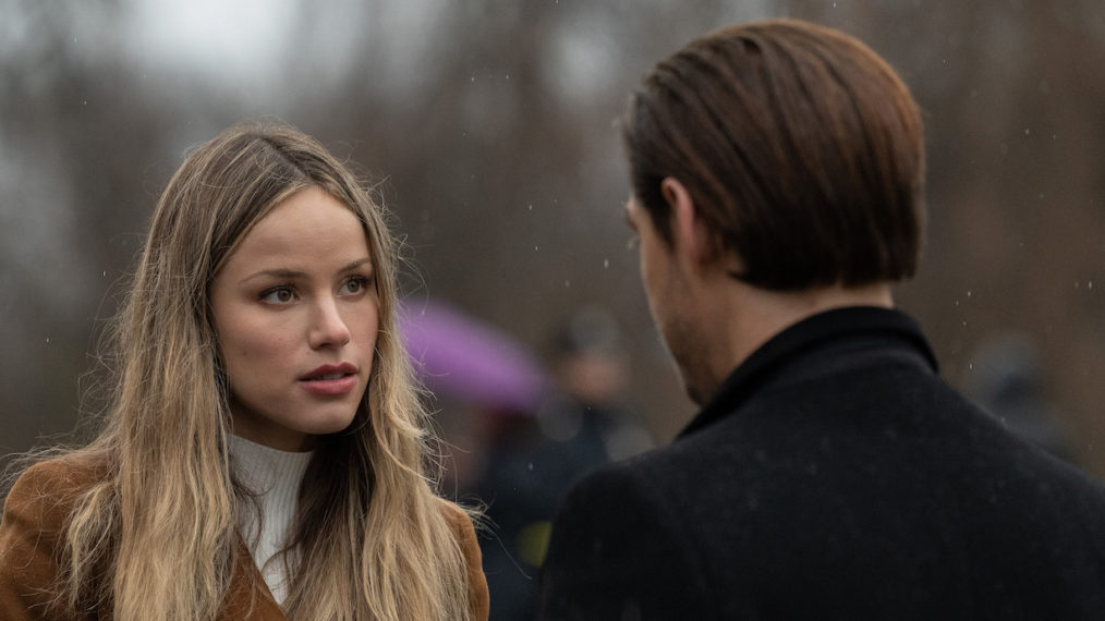 Ainsley and Malcolm in Prodigal Son Season 2 Episode 5 - Halston Sage and Tom Payne