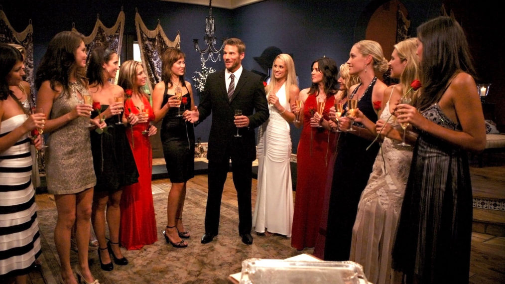 Brad Womack with contestants on The Bachelor Season 11