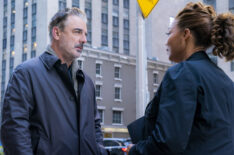 Chris Noth as William Bishop with Queen Latifah in The Equalizer
