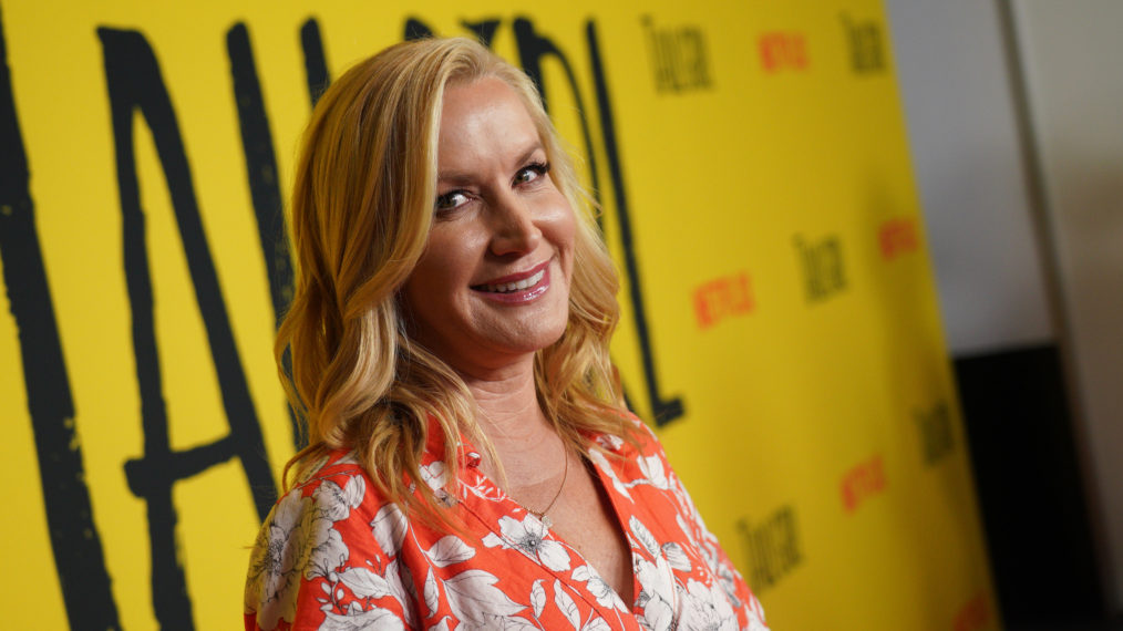 Angela Kinsey attends the premiere of Netflix's 'Tall Girl'