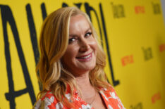 Angela Kinsey attends the premiere of Netflix's 'Tall Girl'