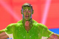 John Cena covered in green slime at the Kids Choice Awards