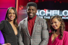 Michelle Young, Emmanuel Acho, and Katie Thurston in The Bachelor
