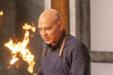 Michael Symon teaches his team to make seared duck breast, as seen on Worst Cooks In America, Season 22