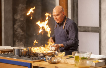 Michael Symon teaches his team to make seared duck breast, as seen on Worst Cooks In America, Season 22
