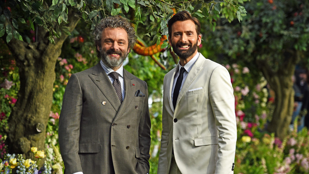 Michael Sheen and David Tennant attend the Good Omens premiere
