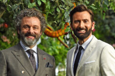 Michael Sheen and David Tennant attend the Good Omens premiere