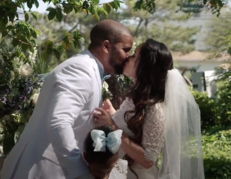 Hazel, Tarik, and Auri on their wedding day, 90 Day Fiancé 