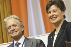 Angela Kane with Michael Douglas at the United Nations in 2015