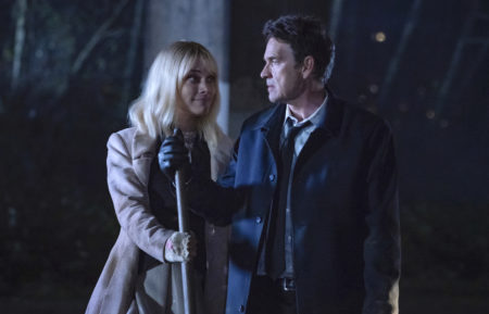 Rachel Skarsten as Alice and Dougray Scott as Jacob Kane in Batwoman - Season 1