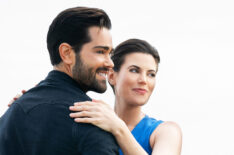 Jesse Metcalfe and Meghan Ory as Trace and Abby in Chesapeake Shores
