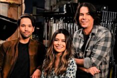 iCarly - Nathan Kress as Freddie, Miranda Cosgrove as Carly, and Jerry Trainor as Spencer