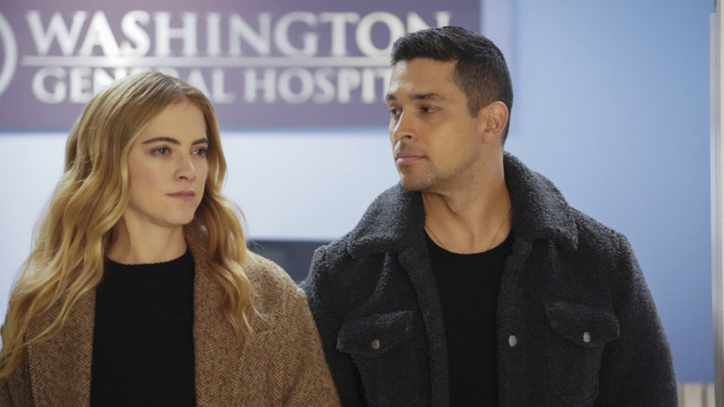 NCIS - Season 18 Episode 10 - Emily Wickersham as Ellie Bishop and Wilmer Valderrama as Nick Torres