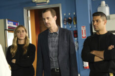 Emily Wickersham as NCIS Special Agent Eleanor 'Ellie' Bishop, Sean Murray as NCIS Special Agent Timothy McGee, Wilmer Valderrama as NCIS Special Agent Nicholas “Nick” Torres in NCIS - Season 18, Episode 10 - 'Watchdog'