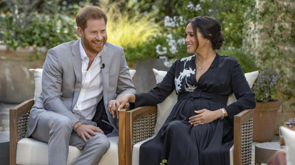 Oprah with Meghan and Harry Prince CBS