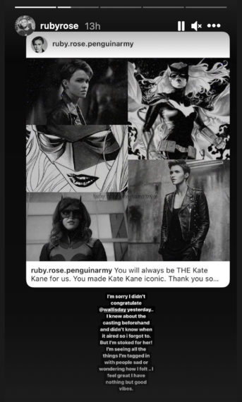 Ruby Rose Instagram Batwoman Recasting Kate Kane Reaction