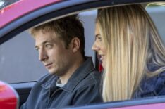 Jeremy Allen White as Lip Gallagher and Kate Miner as Tami Tamietti in Shameless
