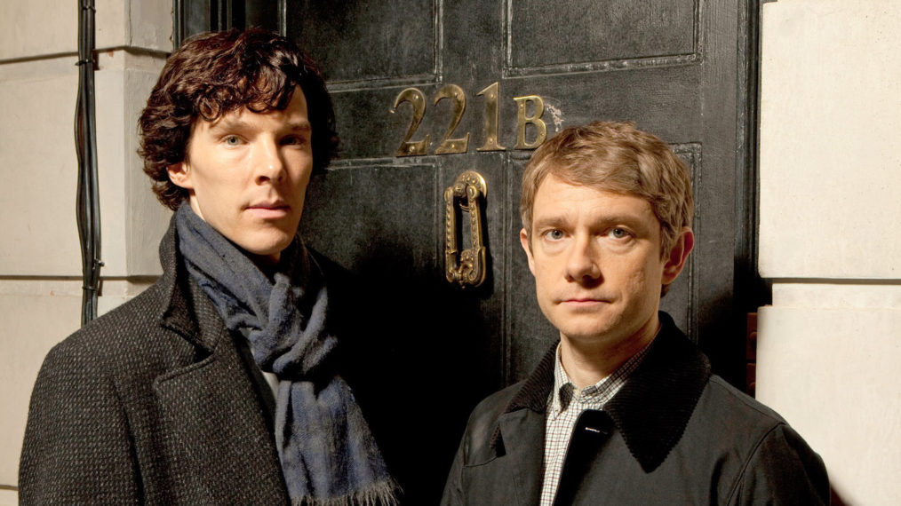 Benedict Cumberbatch as Sherlock and Martin Freeman as Watson