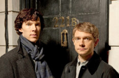 Benedict Cumberbatch as Sherlock and Martin Freeman as Watson